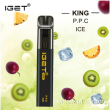 Vape dùng một lần 2600 puffs iget king australia nóng